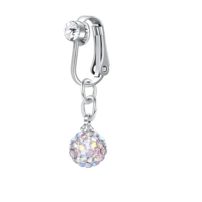 Fake piercing za popek z bleščečo perlico 